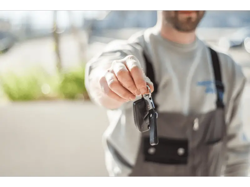 Car keys handed over