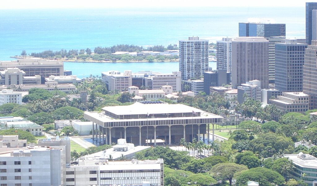 Hawaii State Capitol building in Honolulu