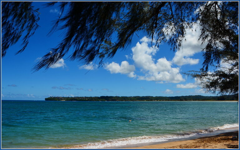 Hanalei Bay on the north shore of Kauai, Hawaii
