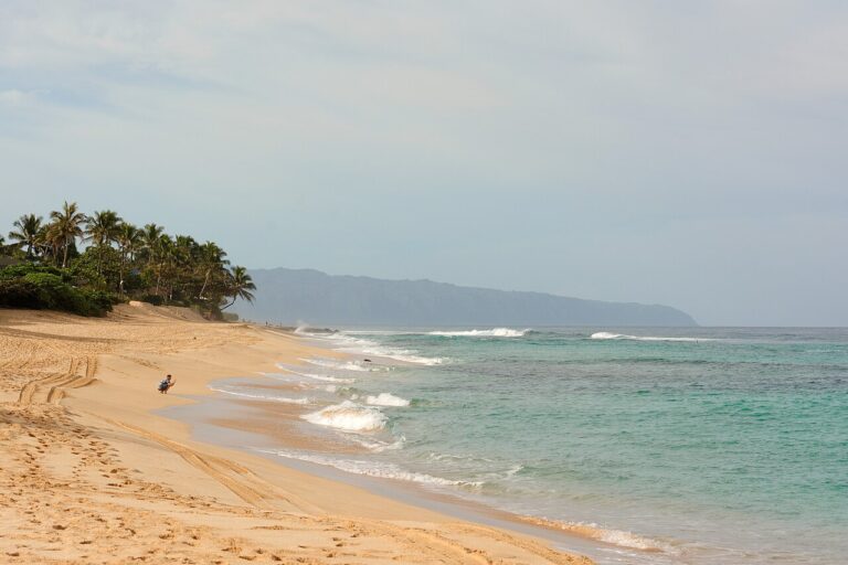 Walking along Sunset Beach on Oahu's North Shore